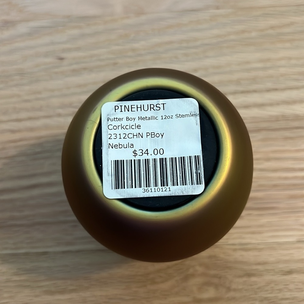NWT Corksicle Stemless Wine Glass | Pinehurst Resort - Picture 5 of 5
